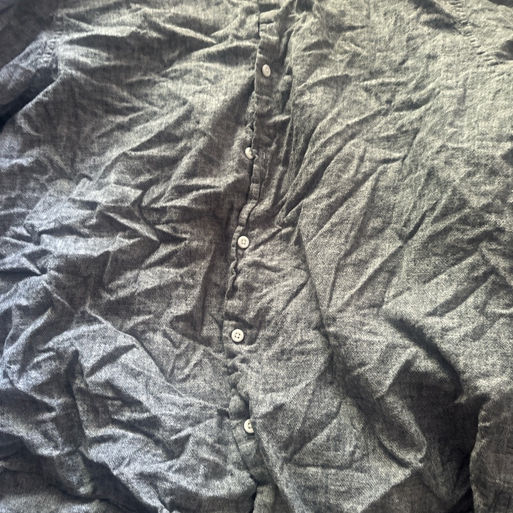 H&M Charcoal Casual Button-Down Shirt